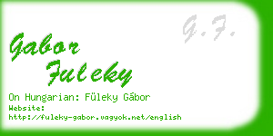 gabor fuleky business card